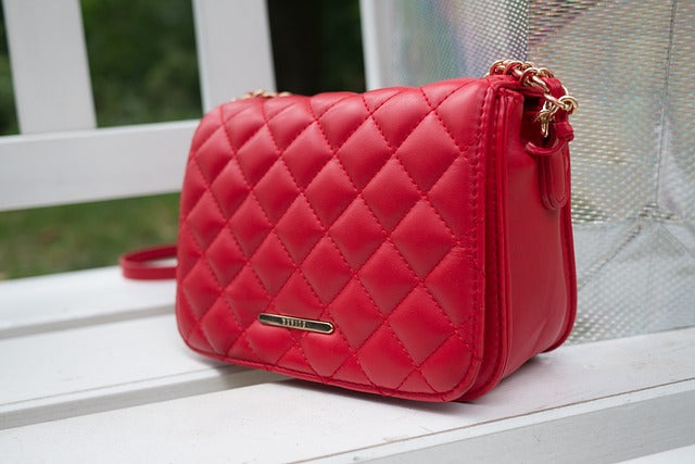 Pink and red handbag best sale