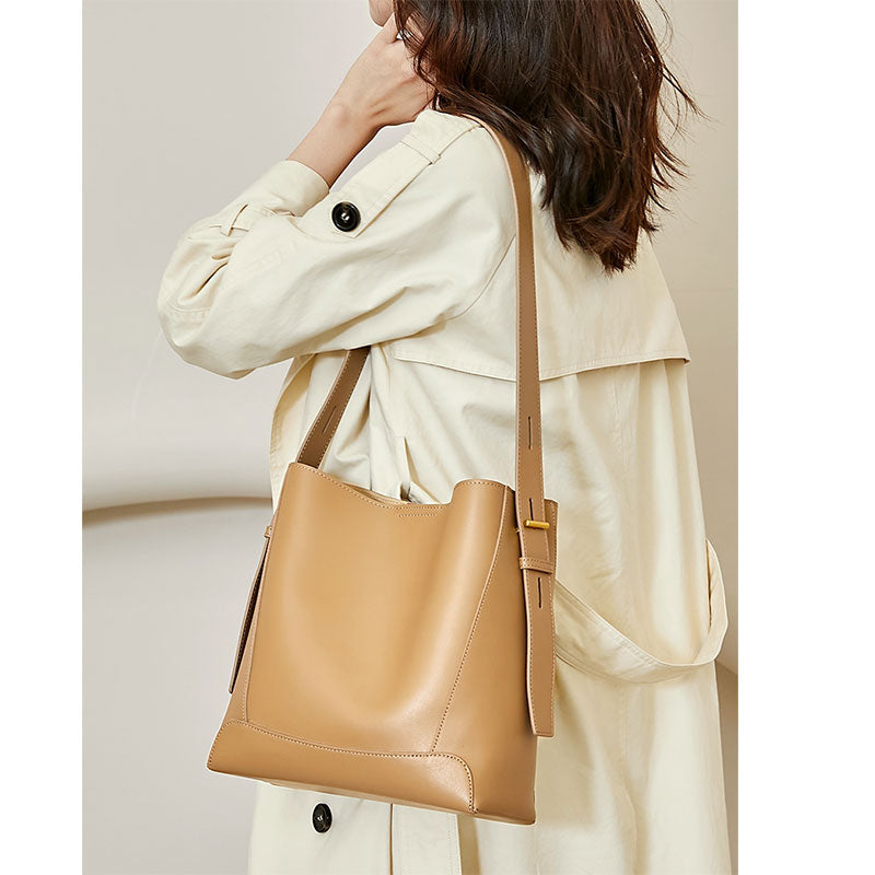 Large Capacity Soft Leather Tote Bag For Woman Korean Version