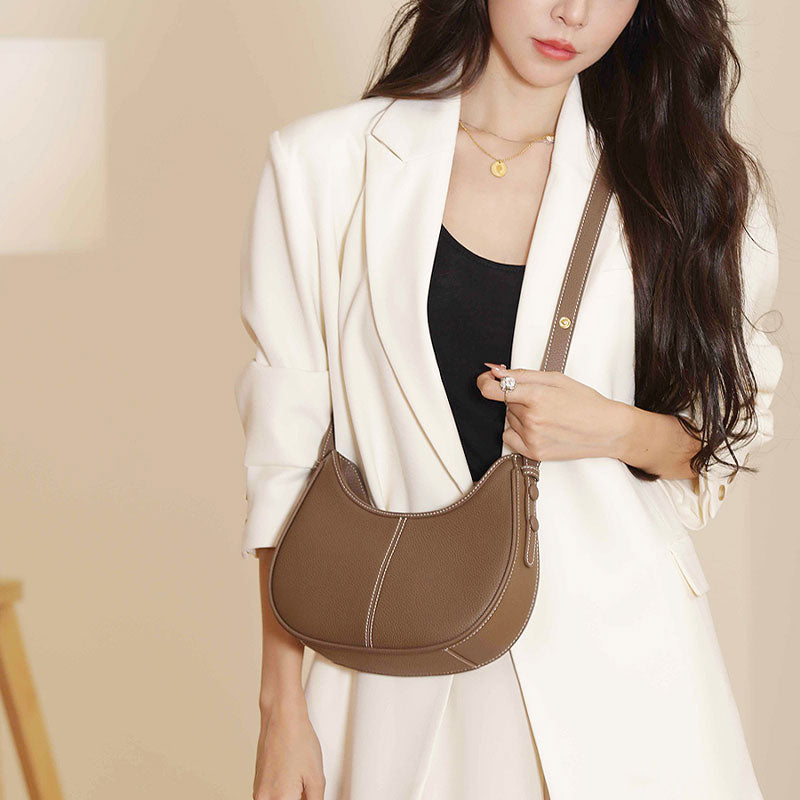 Regina Armpit Bag Vintage Leather Hobo Bag