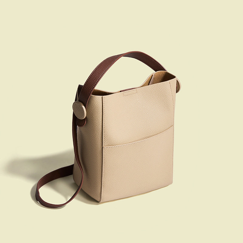 Regina Soft Leather Bags Tote Bag Large Capacity with Extra Phone Pocket Outside