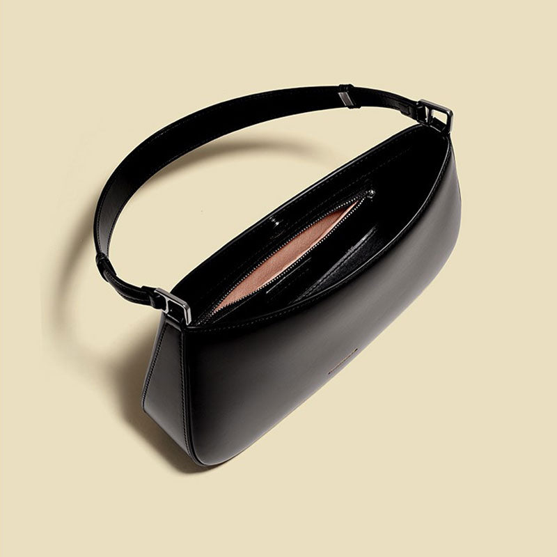 Mango patent discount leather baguette bag