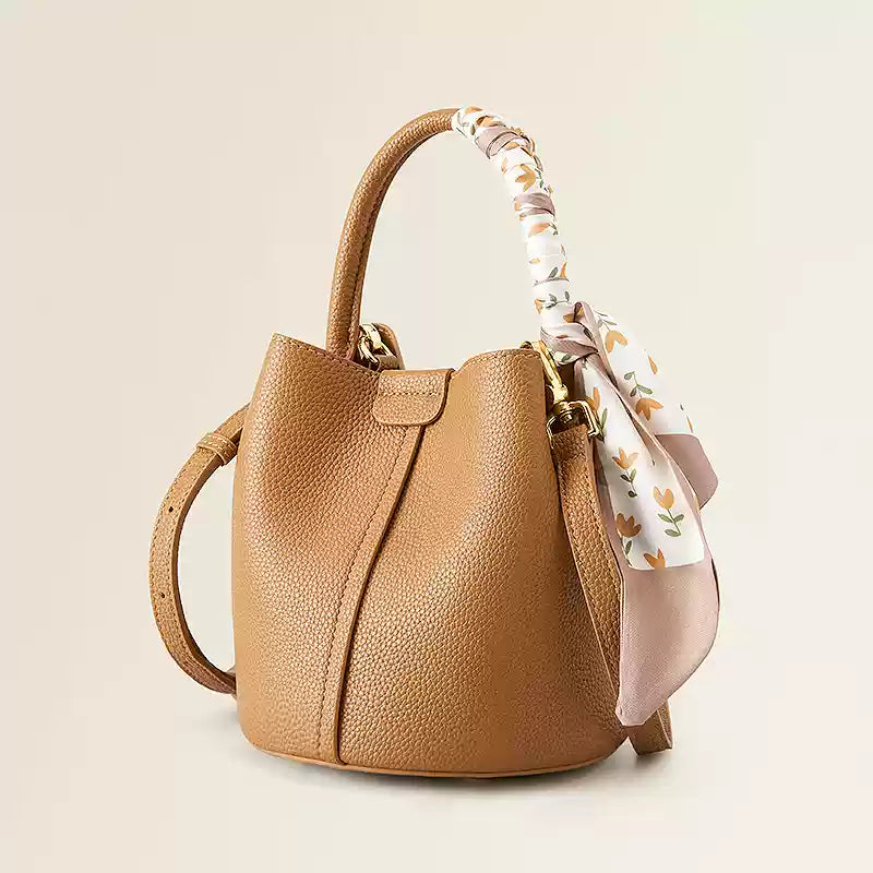 Commuter Leather Bucket Bag-2025 New Top-Grain Cowhide