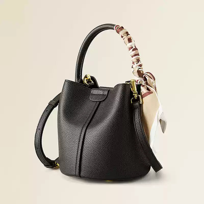 Commuter Leather Bucket Bag-2025 New Top-Grain Cowhide