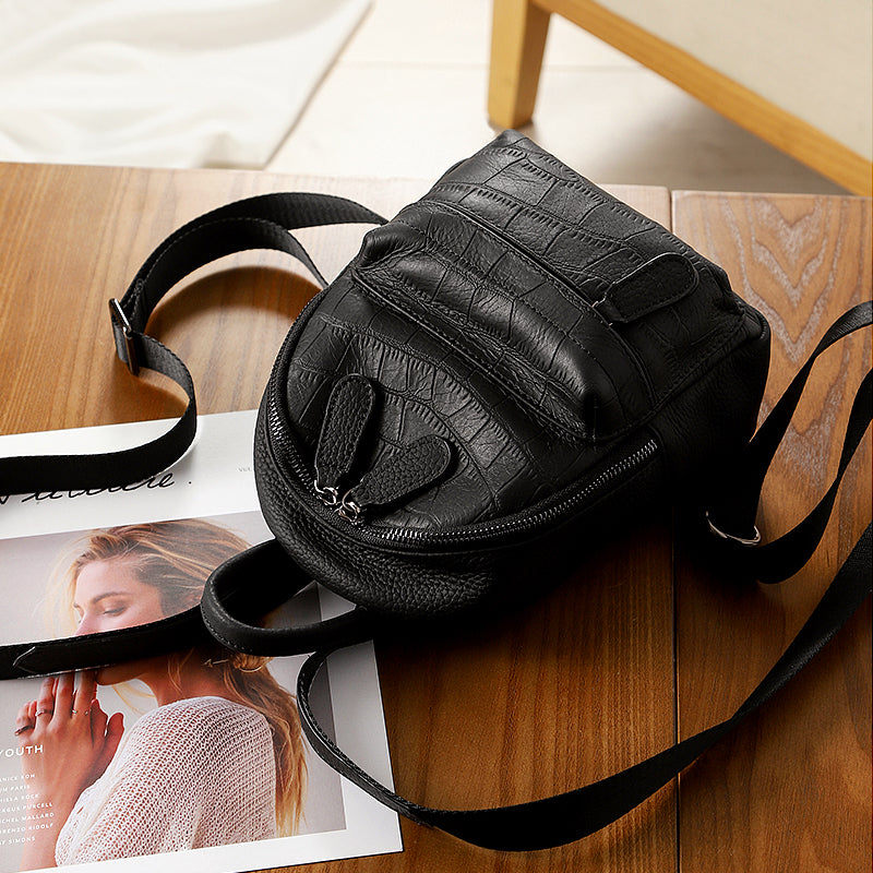 leather small backpack